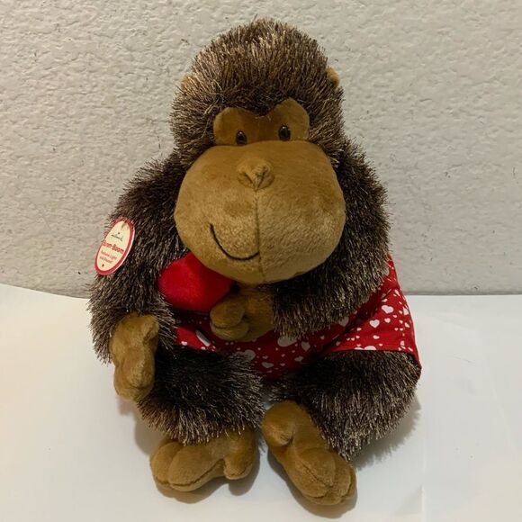 Hallmark Boom Boom Monkey Gorilla Love Plush Light Up Sound Valentine Musical - Picture 2 of 8